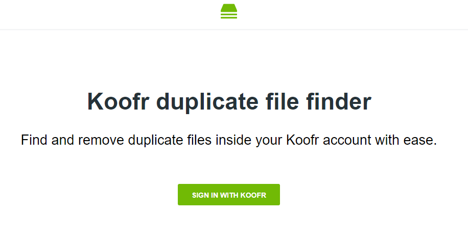 Orodje Koofr duplicate file finder oz. Koofrov iskalnik podvojenih datotek