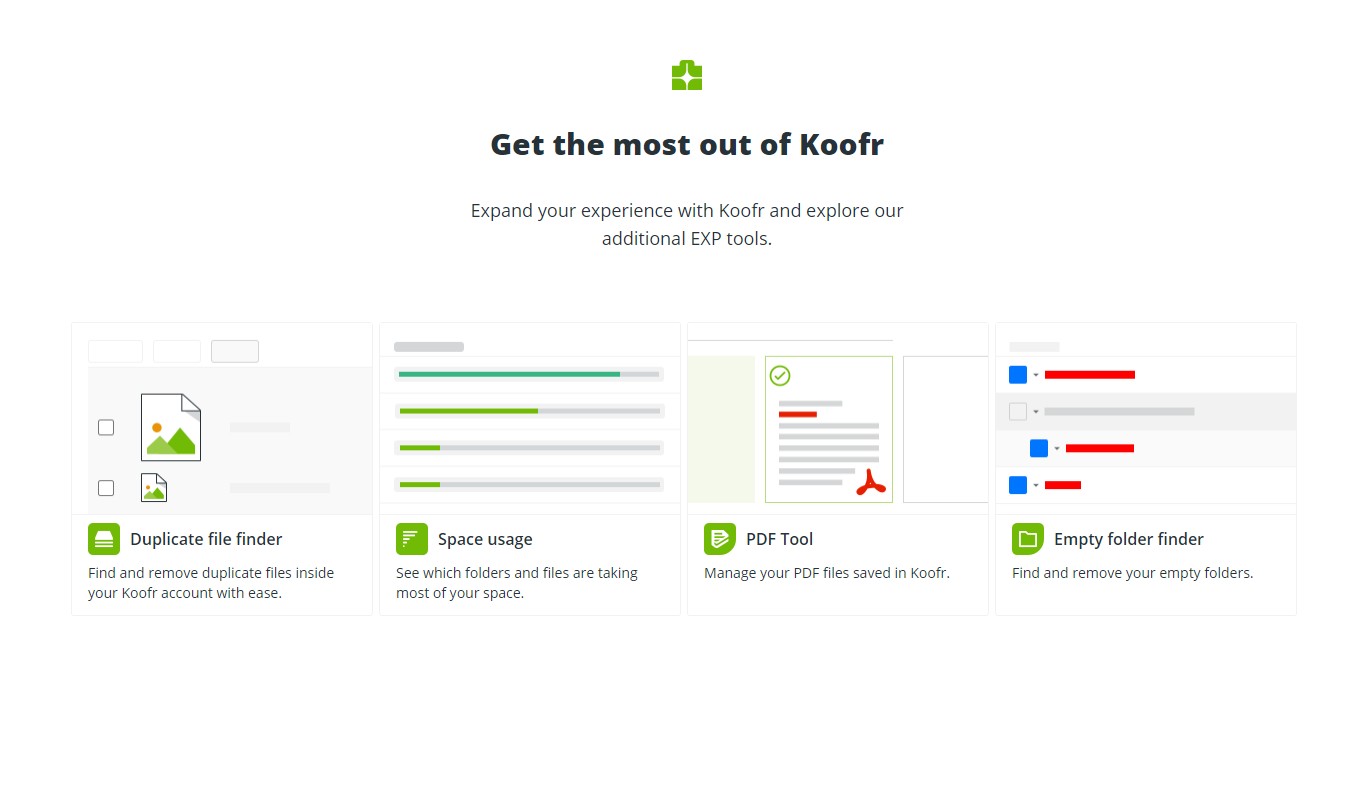 Koofr exp all tools