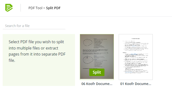 Razdeli PDF datoteko
