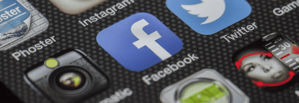 Ikone aplikacij socialnih omrežij na telefonu